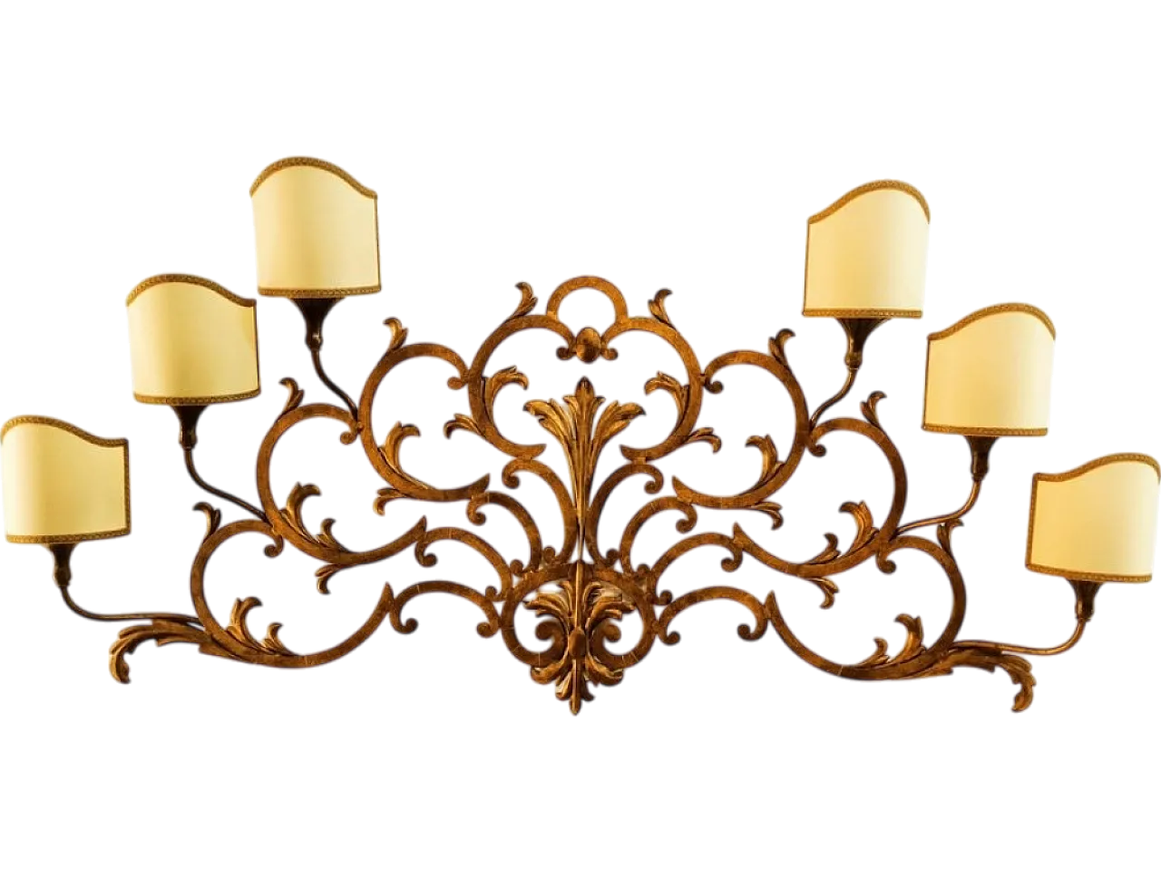 Wrought iron wall sconce with scrolls by Palladio, 1960s 21