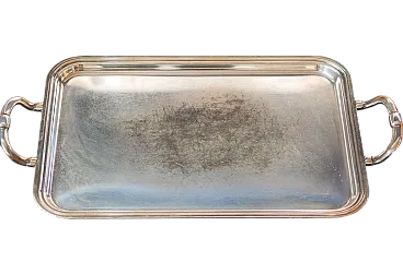 Silver Plated Tray with Handles, 1970s