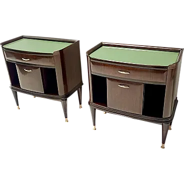 Pair of nightstands in the style of Tomaso Buzzi, 50s