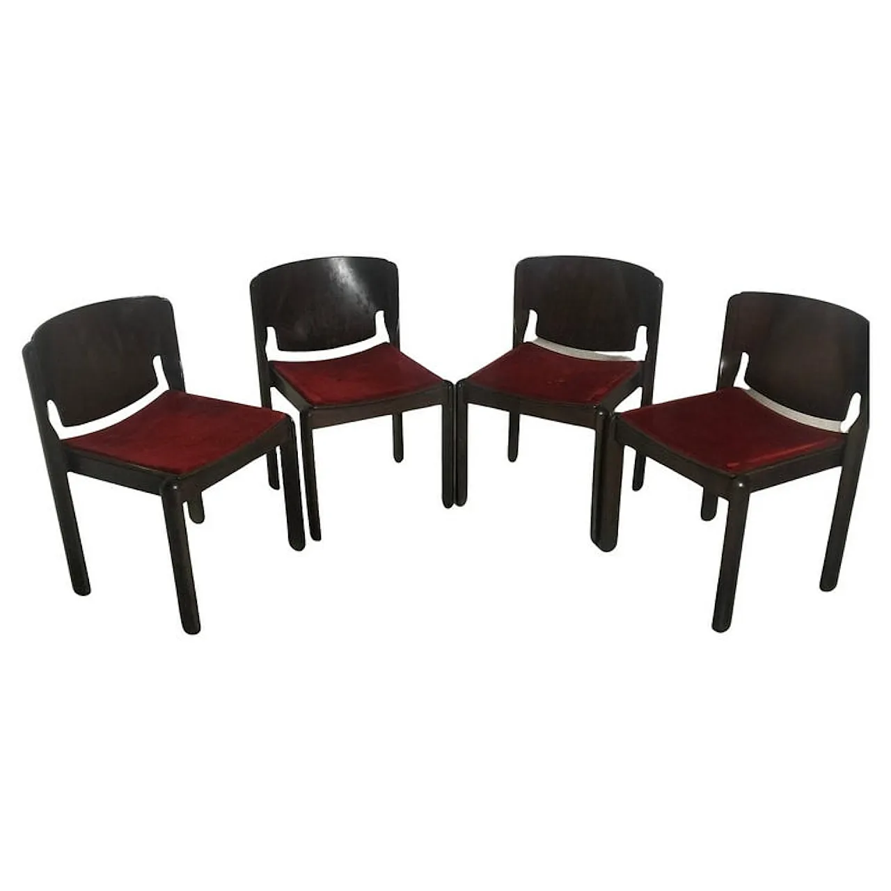 4 chairs 122 mod. by Vico Magistretti for Cassina, 70s 1