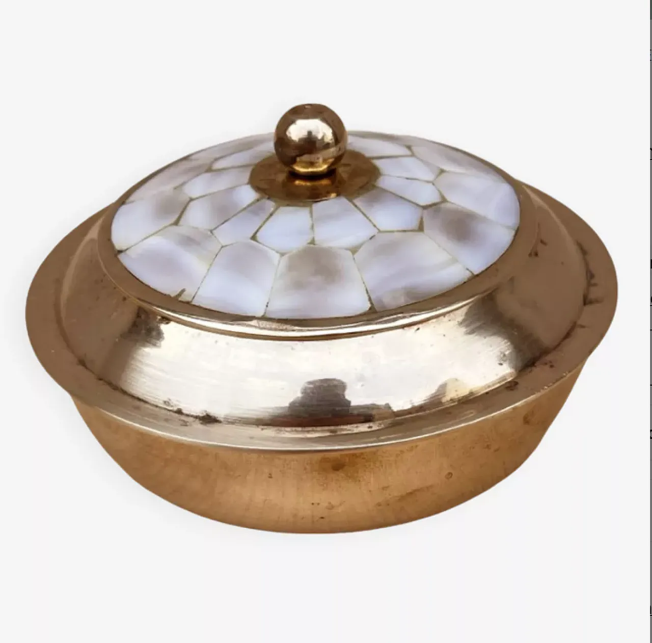 Brass box with mother-of-pearl, 1970s 1