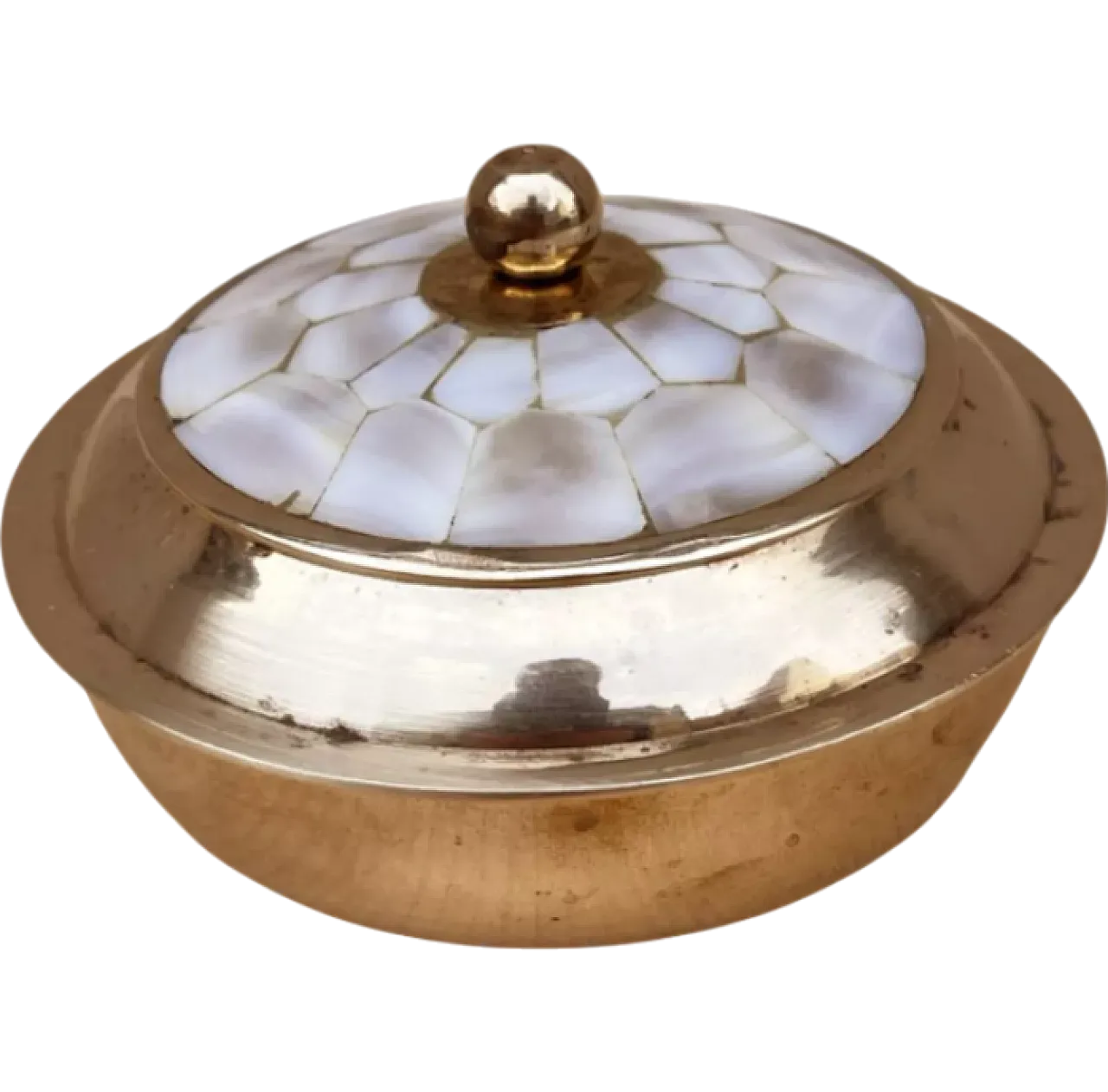 Brass box with mother-of-pearl, 1970s 8