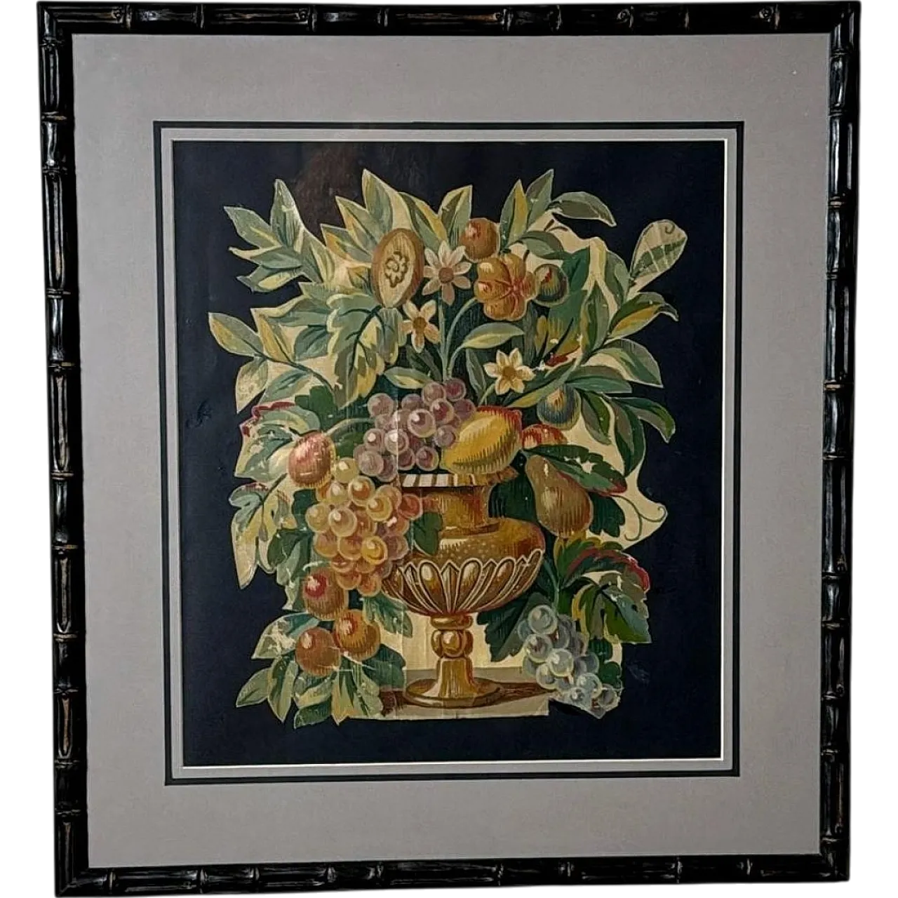 Oil on canvas with imitation bamboo frame, 18th century 20