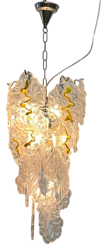 Murano plate chandelier attributed to Murrina, 1970s