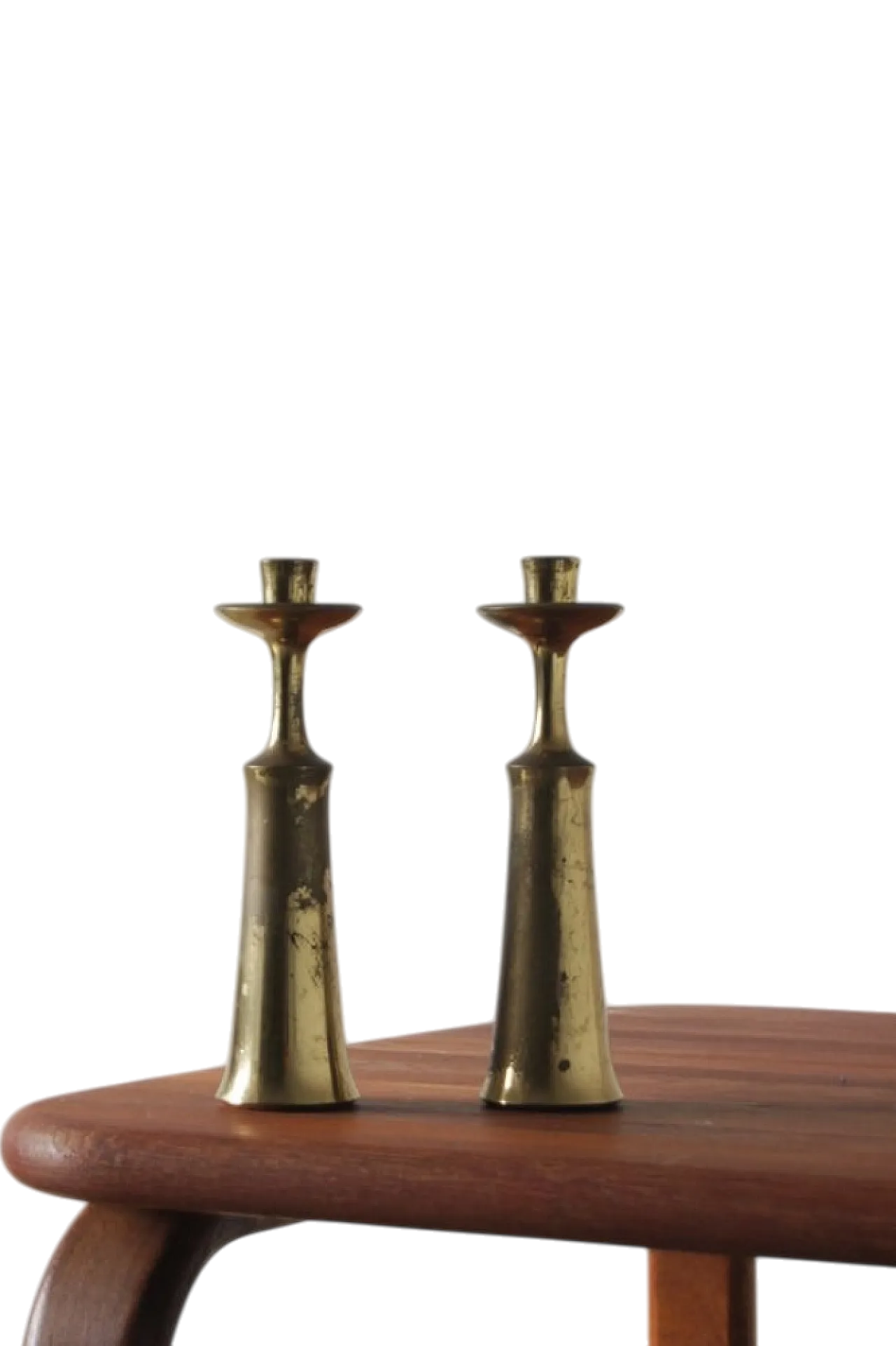 Pair of candleholders by Jens Harald Quistgaard for IHQ, 1960s 3