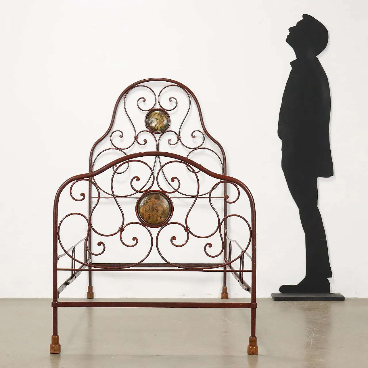 Louis Philippe bed in wrought iron, 19th century 2