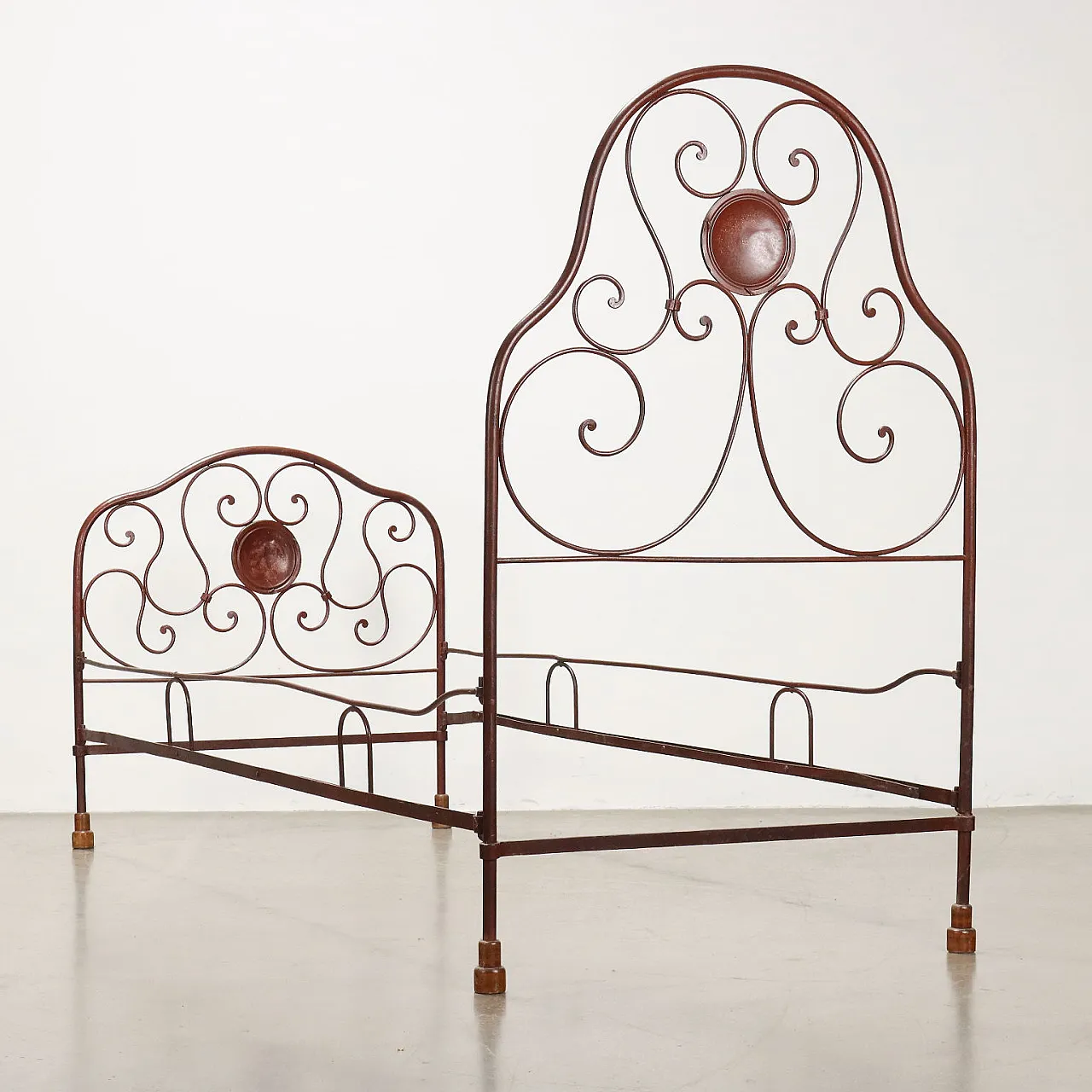 Louis Philippe bed in wrought iron, 19th century 8