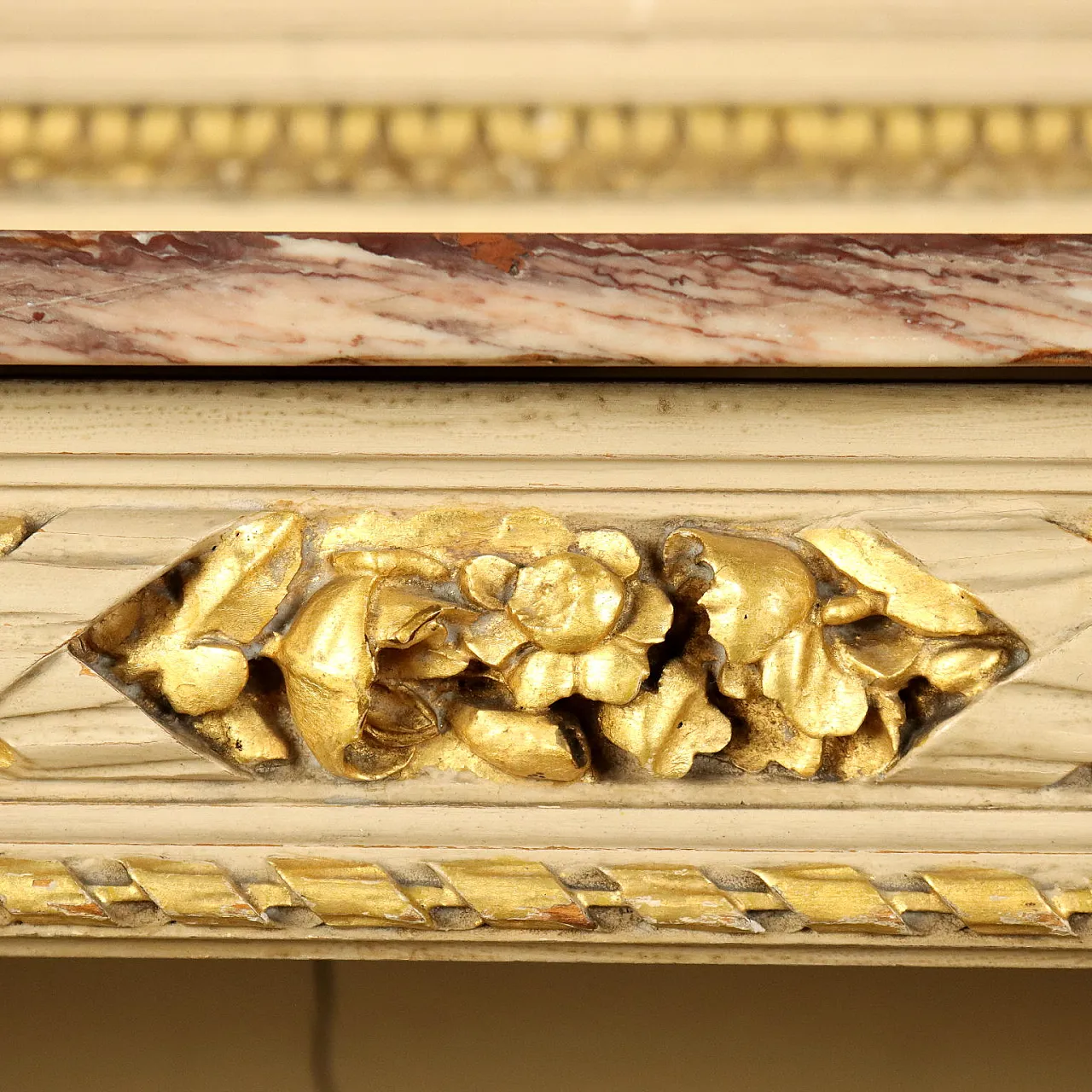 Console antica con specchio in stile neoclassico, '800 9