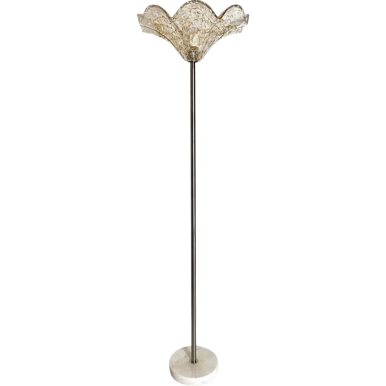 Floor lamp in Murano glass and Carrara marble, Italy, 1960s 15