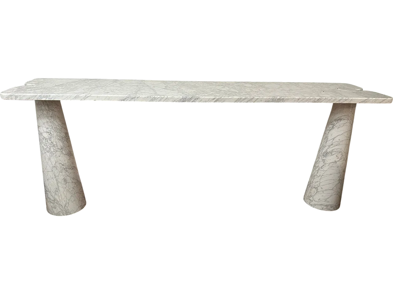 Eros console by Angelo Mangiarotti for Skipper in Carrara marble 1970s 12