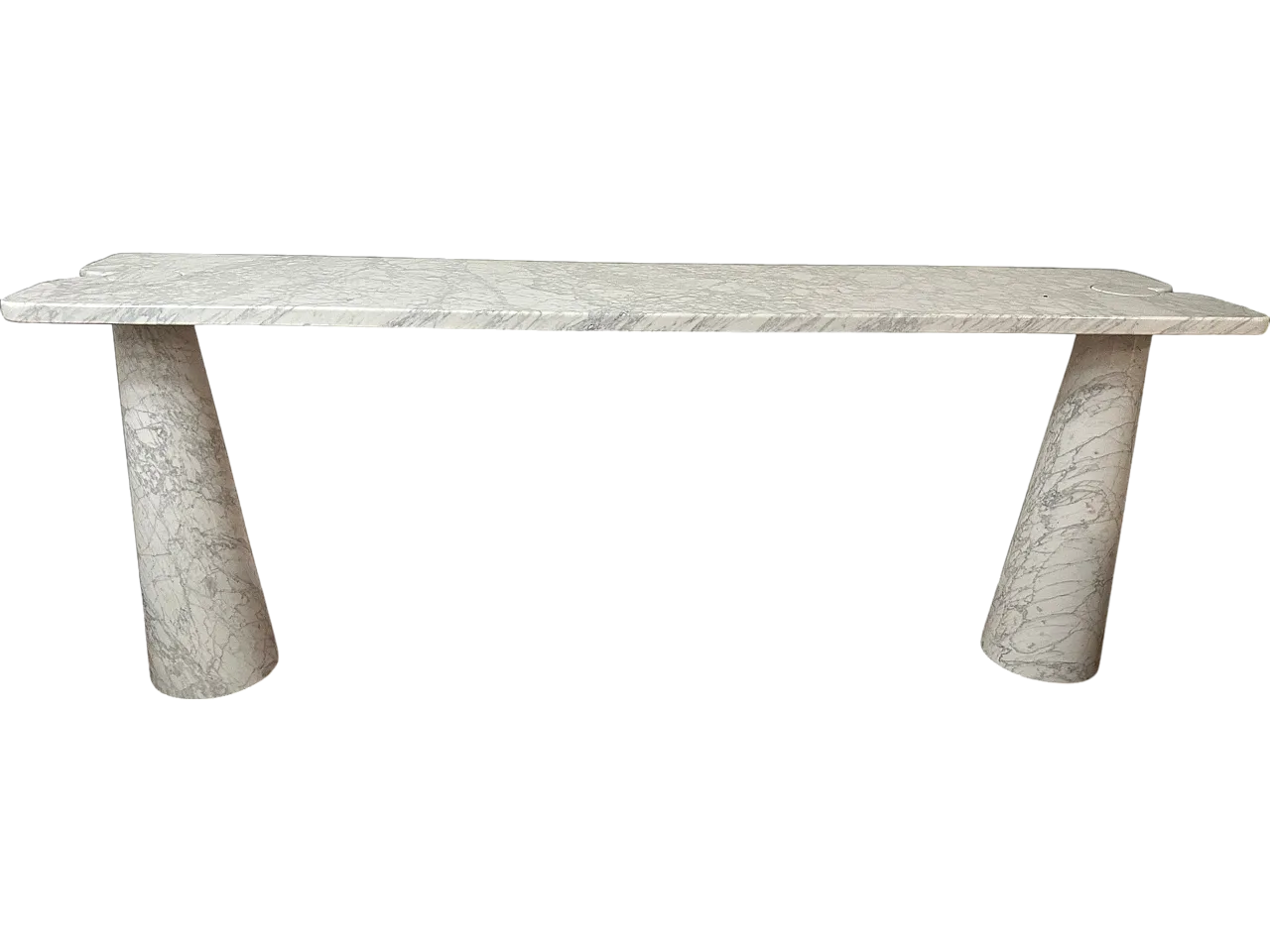 Eros console by Angelo Mangiarotti for Skipper in Carrara marble 1970s 13