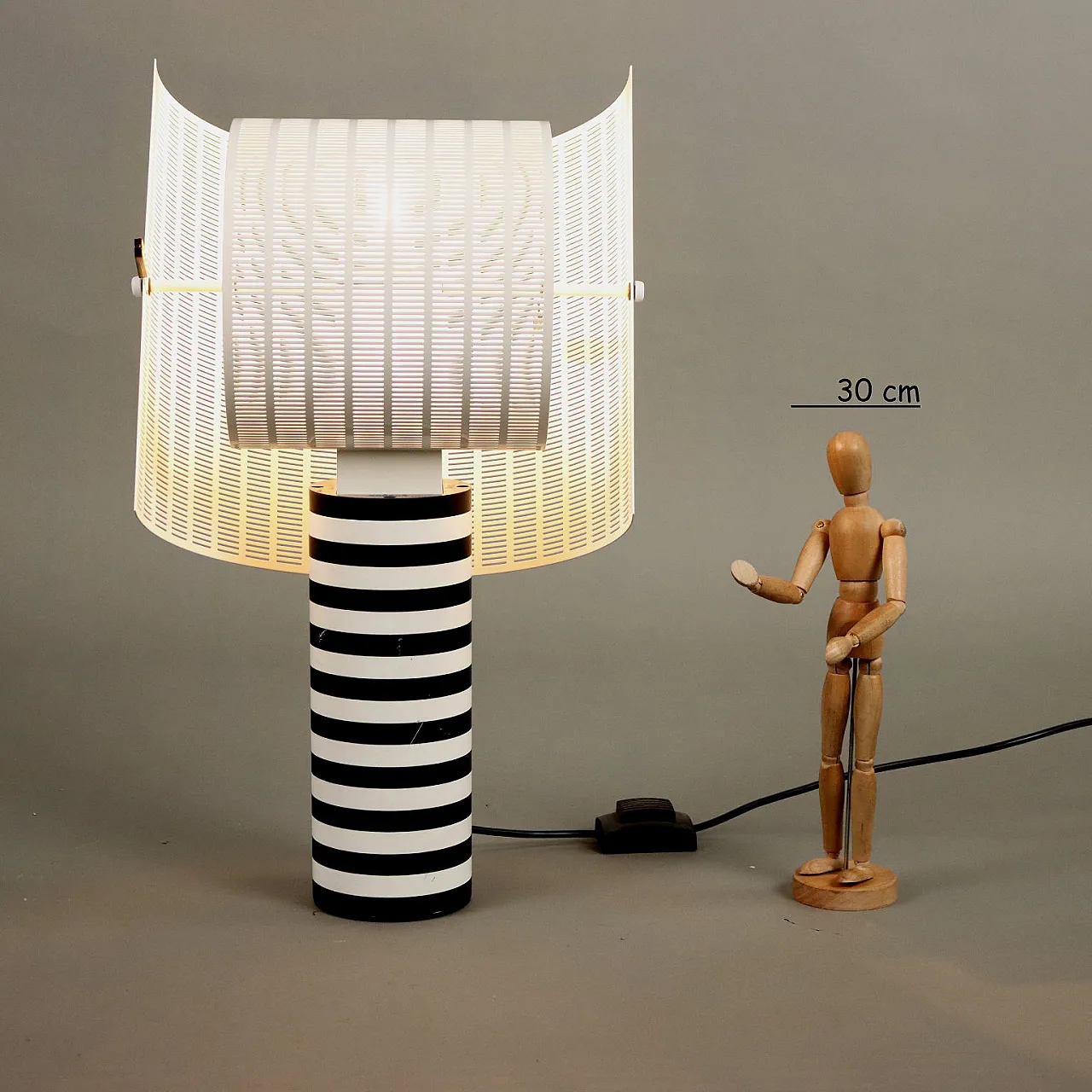 Shogun table lamp in steel by Mario Botta for Artemide, 1980s 2