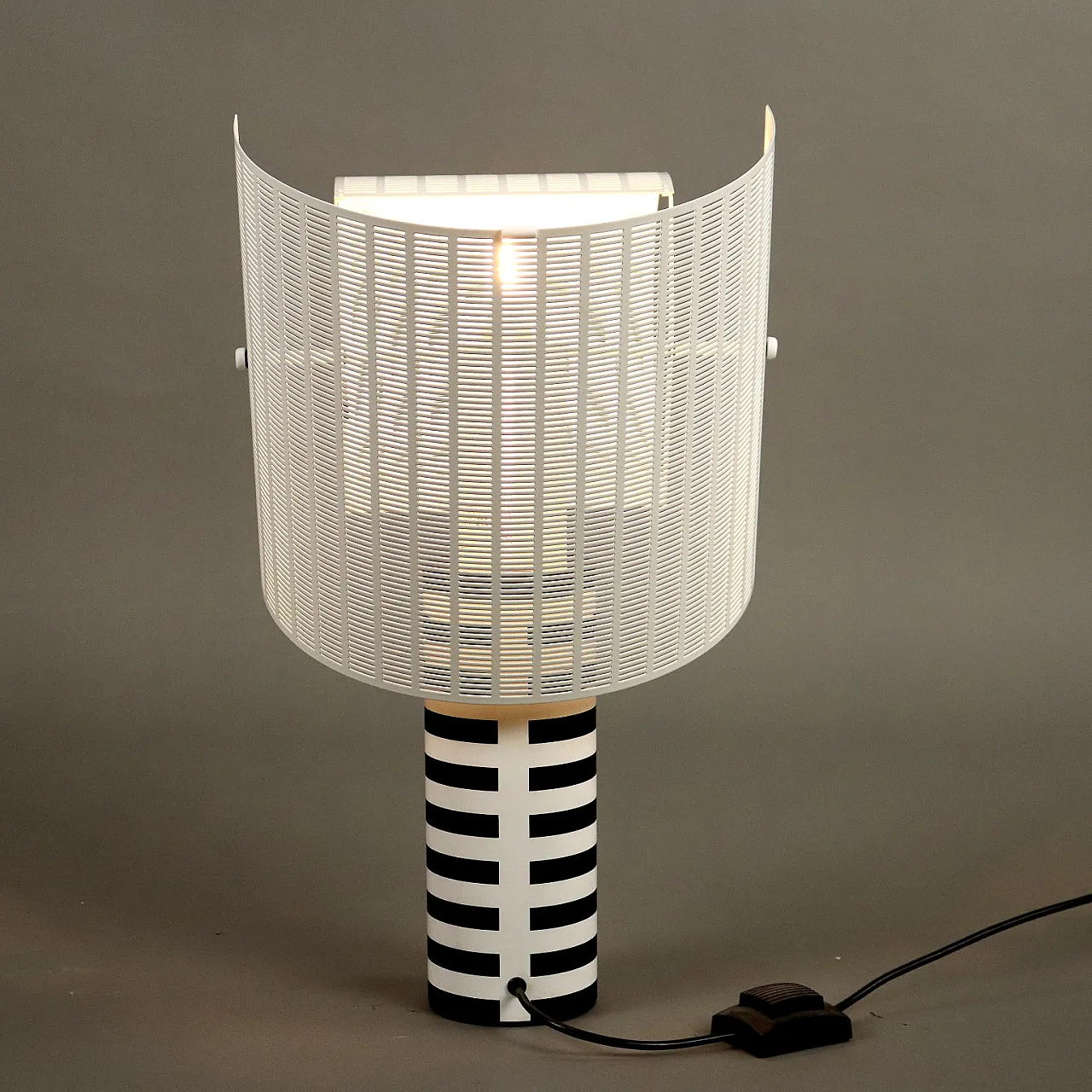 Shogun table lamp in steel by Mario Botta for Artemide, 1980s 5