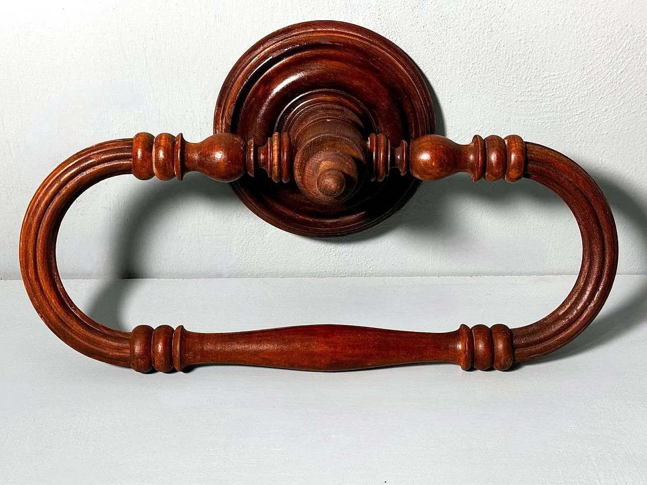 French wall-mounted towel rack Napoleon III in wood, 19th century 2