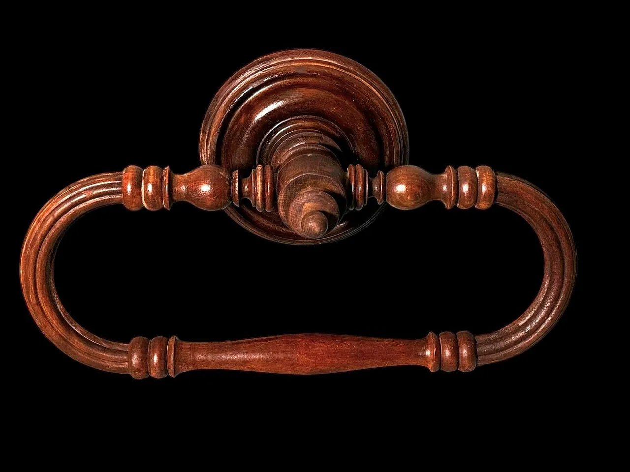 French wall-mounted towel rack Napoleon III in wood, 19th century 3