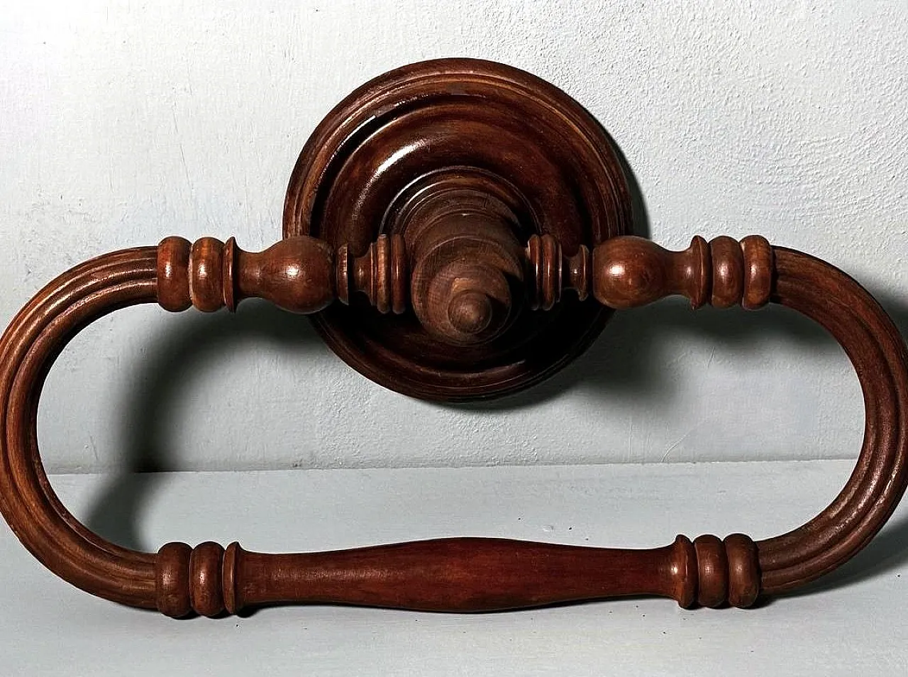 French wall-mounted towel rack Napoleon III in wood, 19th century 5