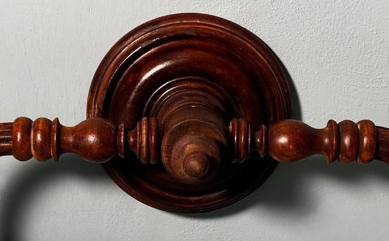 French wall-mounted towel rack Napoleon III in wood, 19th century 6