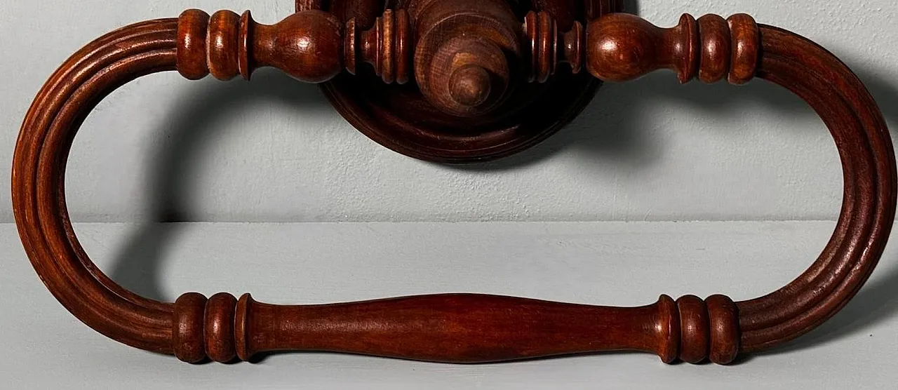 French wall-mounted towel rack Napoleon III in wood, 19th century 7