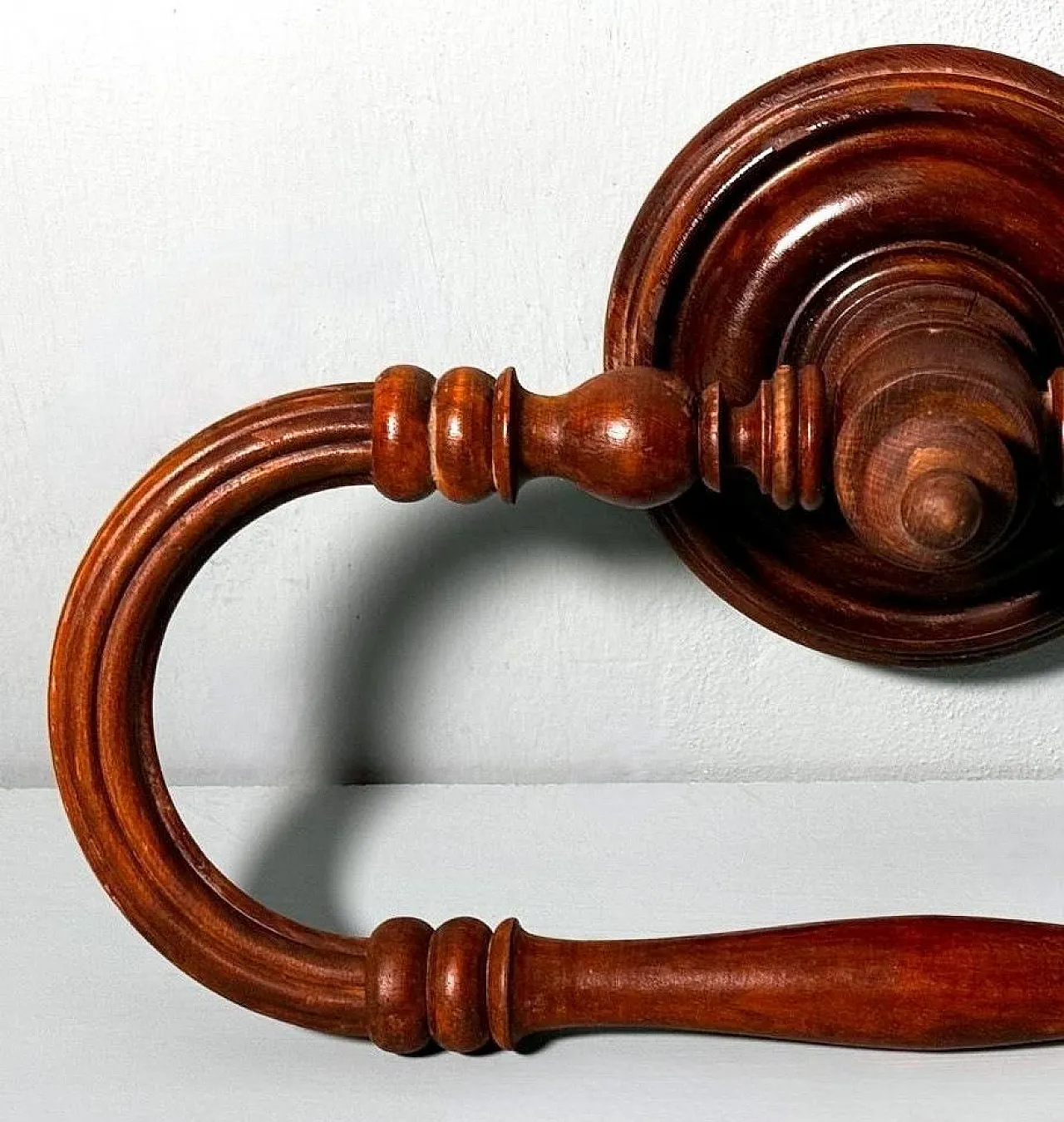 French wall-mounted towel rack Napoleon III in wood, 19th century 8