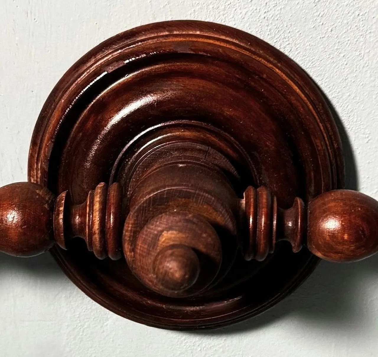 French wall-mounted towel rack Napoleon III in wood, 19th century 11