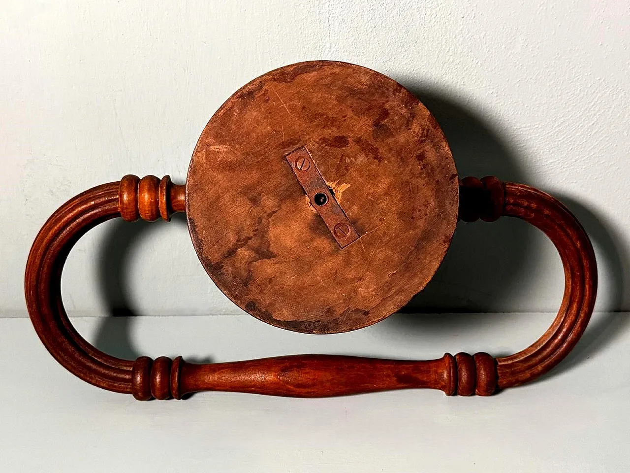 French wall-mounted towel rack Napoleon III in wood, 19th century 17