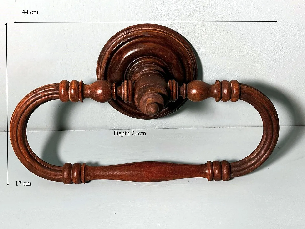 French wall-mounted towel rack Napoleon III in wood, 19th century 19