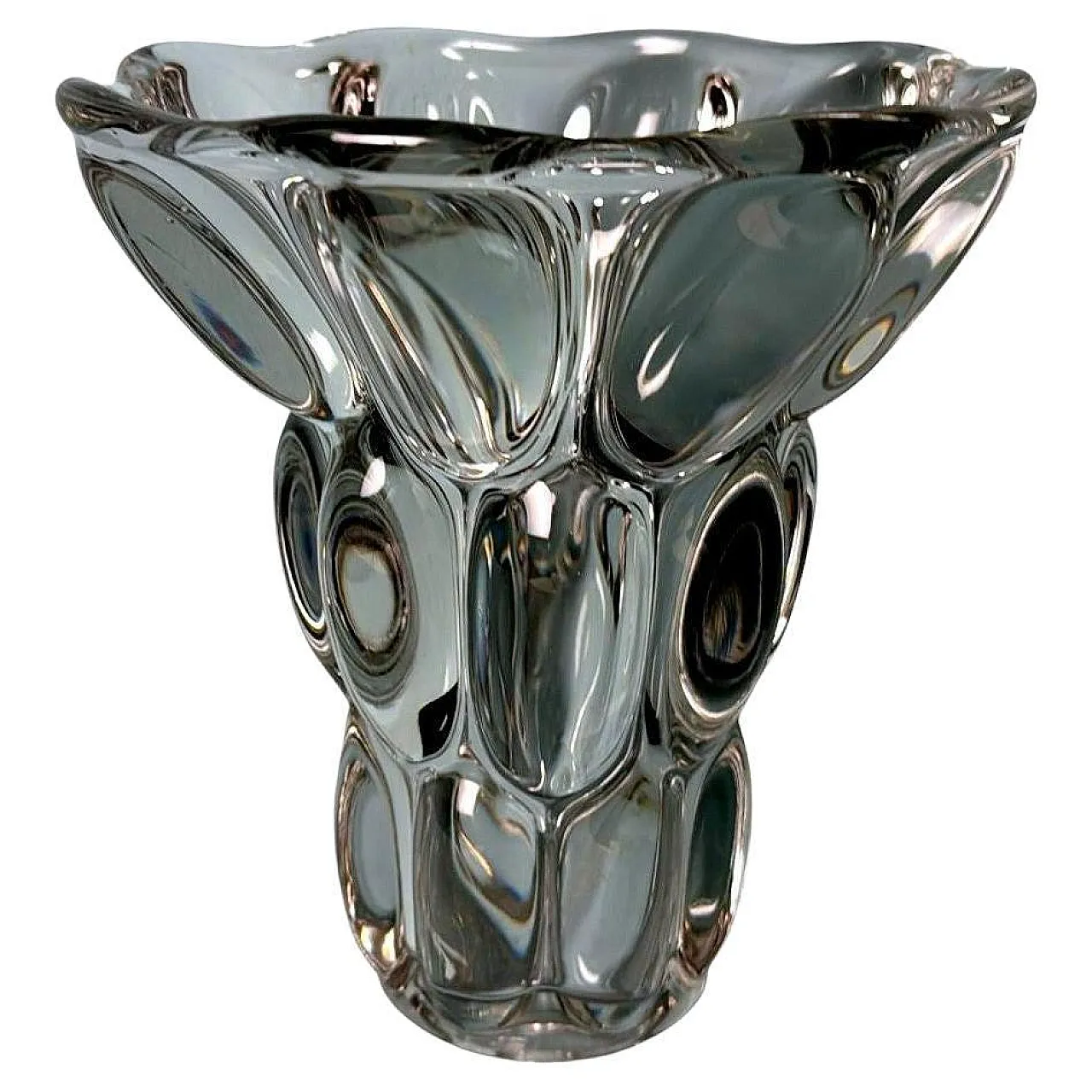 Handmade lead crystal vase, 1960s 1