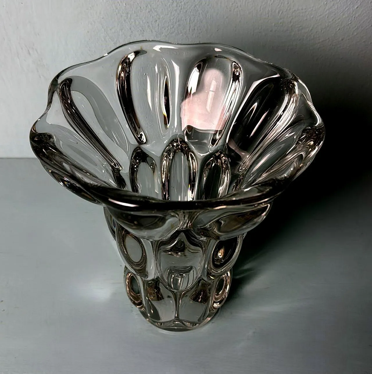 Handmade lead crystal vase, 1960s 5