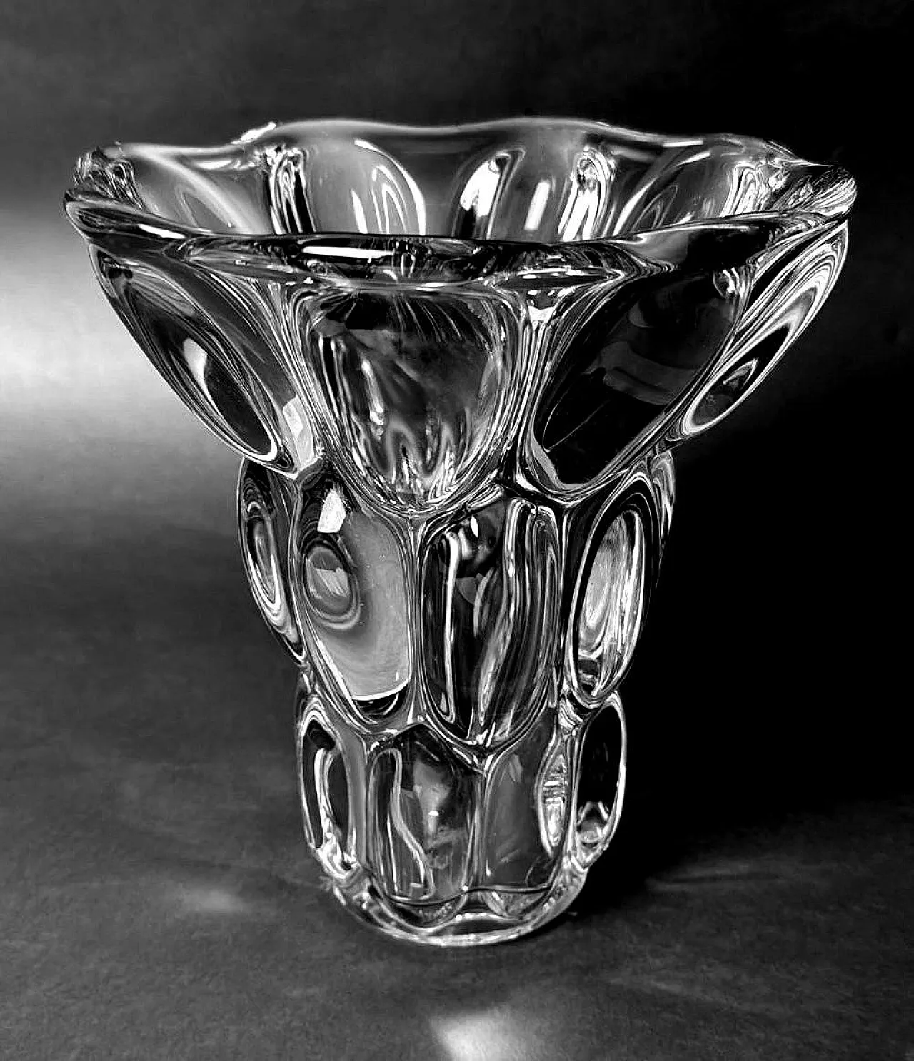 Handmade lead crystal vase, 1960s 6