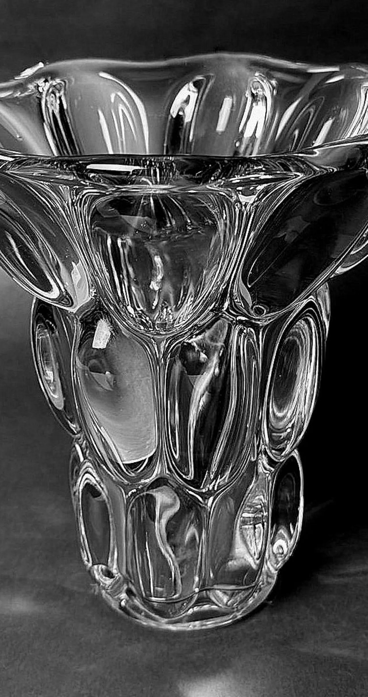 Handmade lead crystal vase, 1960s 7