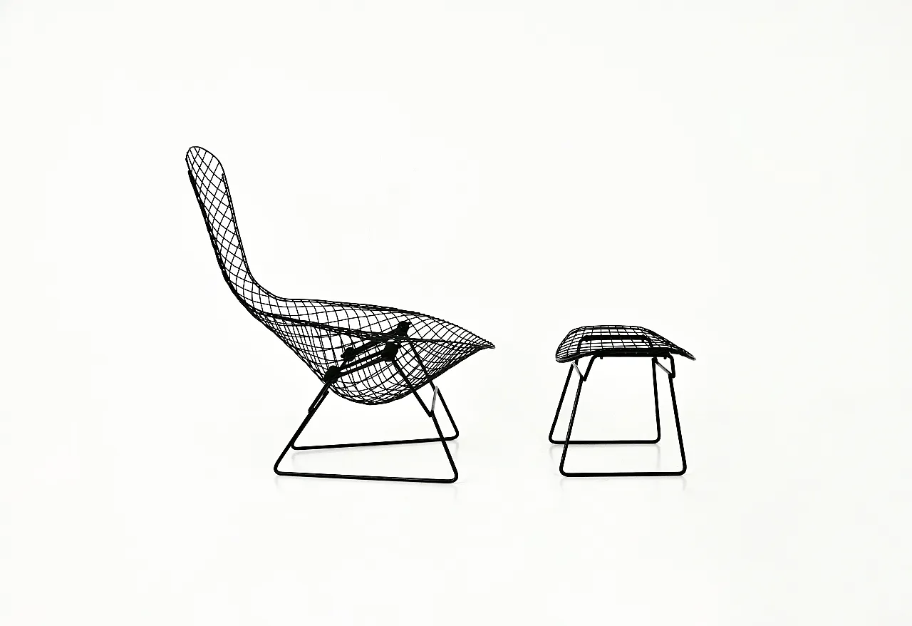 Bird Chair with Ottoman by Harry Bertoia for Knoll, 1960s 6