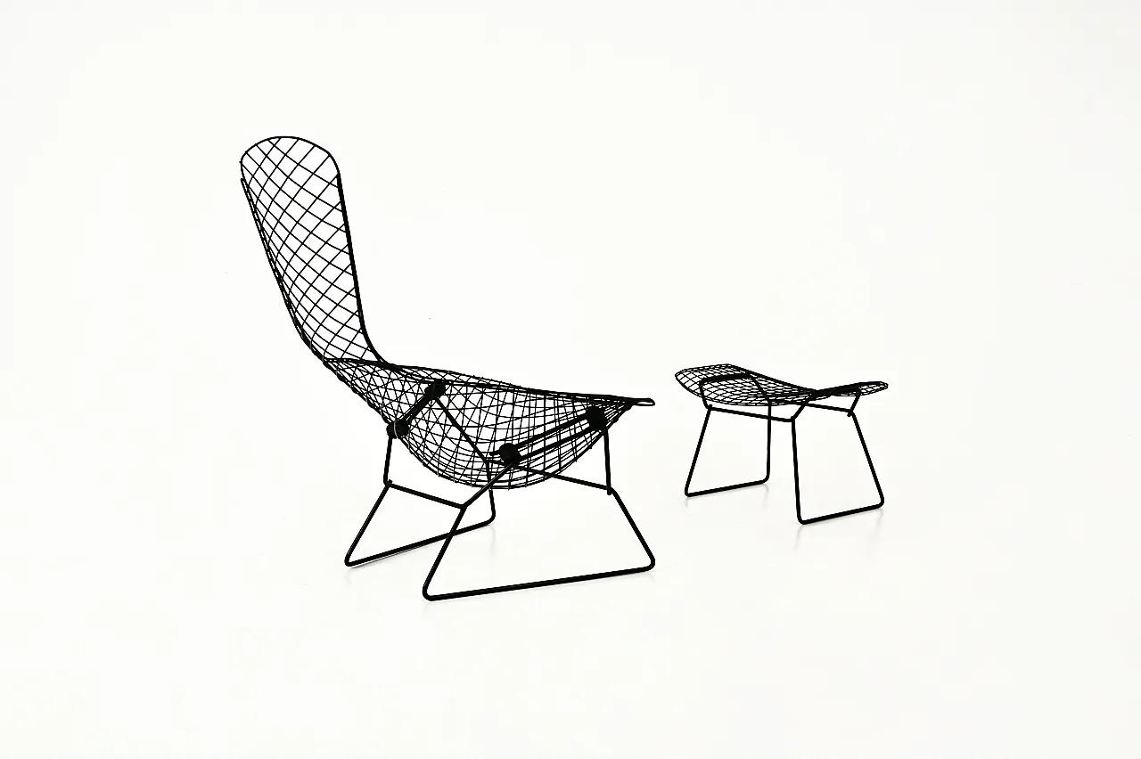 Bird Chair with Ottoman by Harry Bertoia for Knoll, 1960s 7