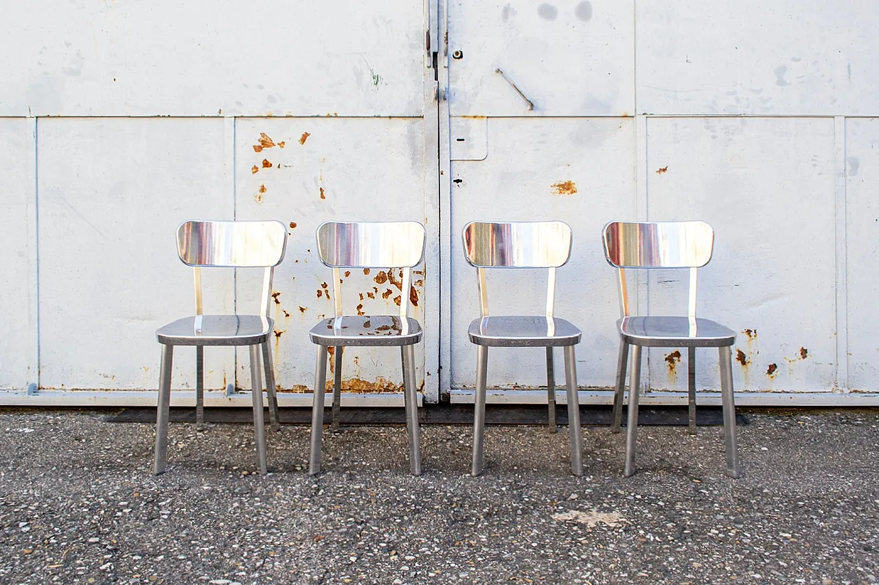 4 Déjà-Vu aluminium chairs by Naoto Fukasawa for Magis, 2000s 1