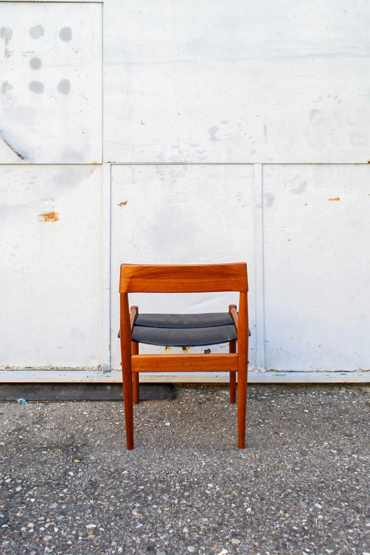 6 Teak and leather chairs by P. Jeppesen for Grete Jalk, 1950s 5