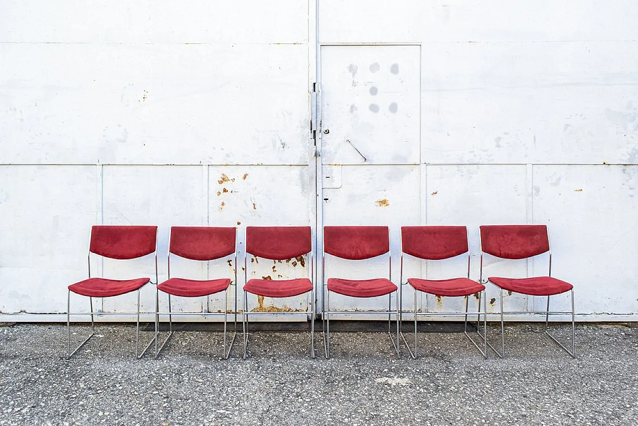 6 Bonomia Italia stackable chairs, 1970s 1