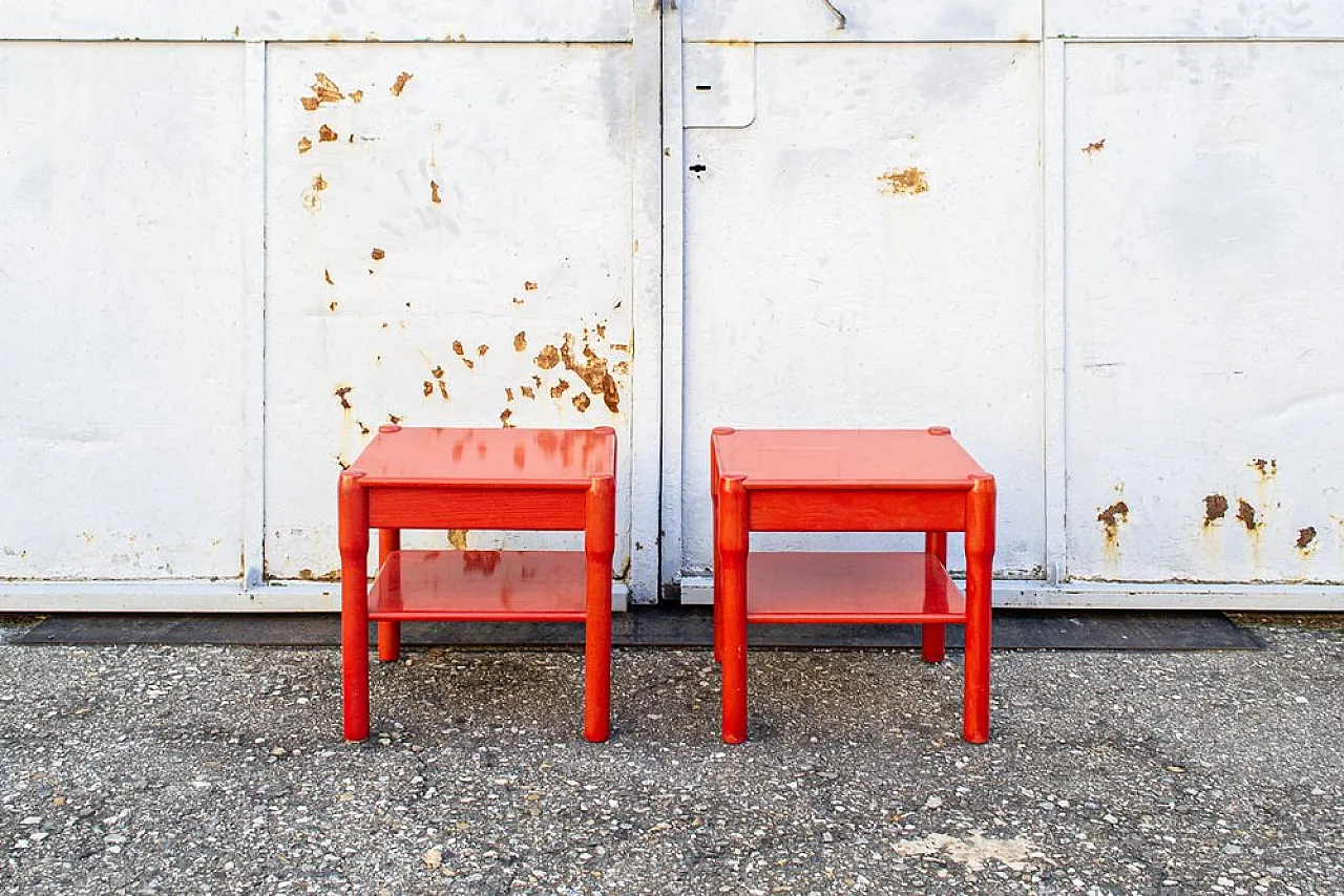 Pair of Carimate bedside tables by Vico Magistretti for Cassina, 1960s 1