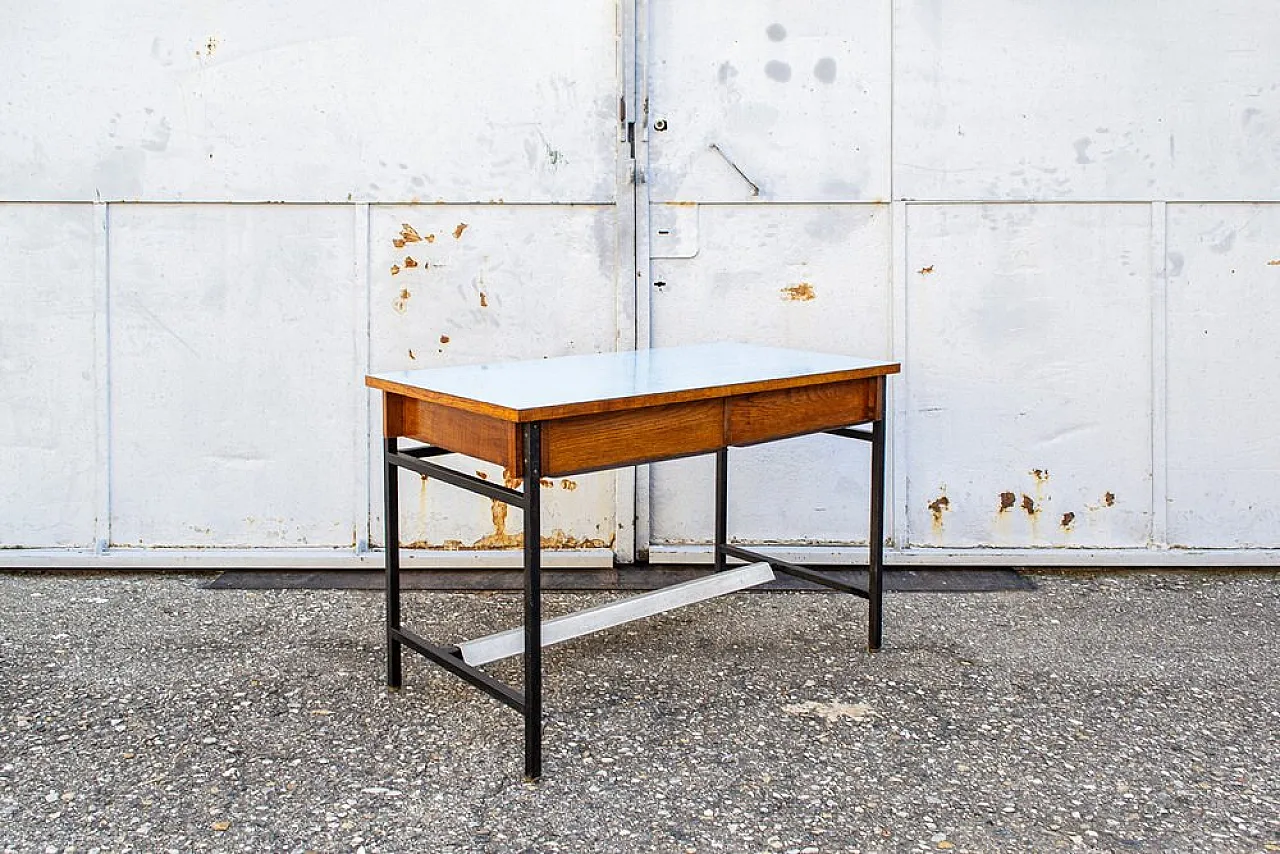 Iron and formica wooden desk, 1960s 2