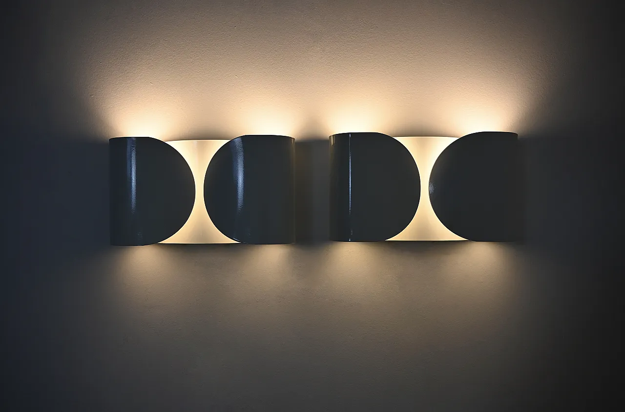 White Foglio Sconces by Tobia & Afra Scarpa for Flos, 1960s, Set of 2 2