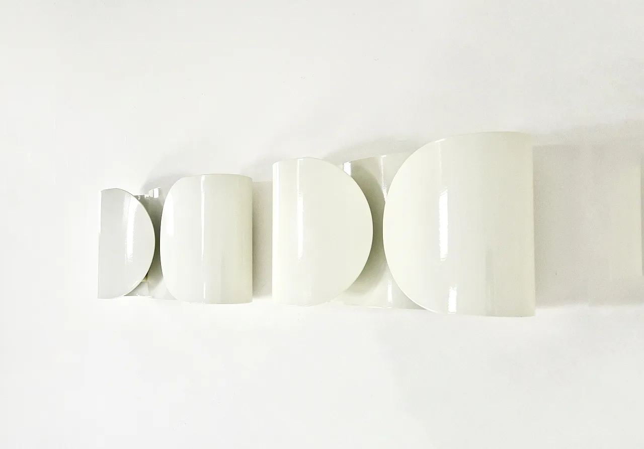 White Foglio Sconces by Tobia & Afra Scarpa for Flos, 1960s, Set of 2 5