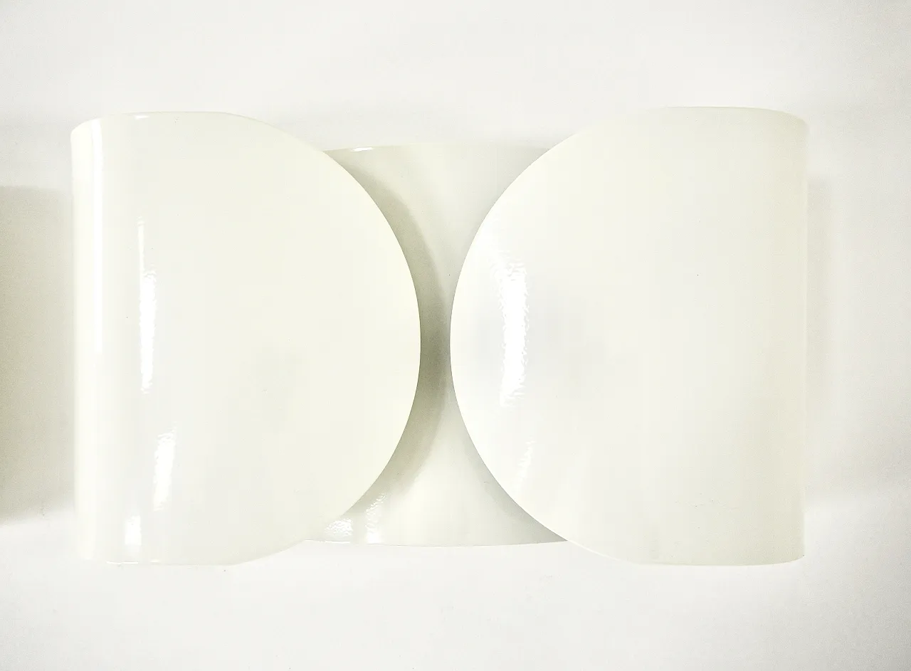 White Foglio Sconces by Tobia & Afra Scarpa for Flos, 1960s, Set of 2 7