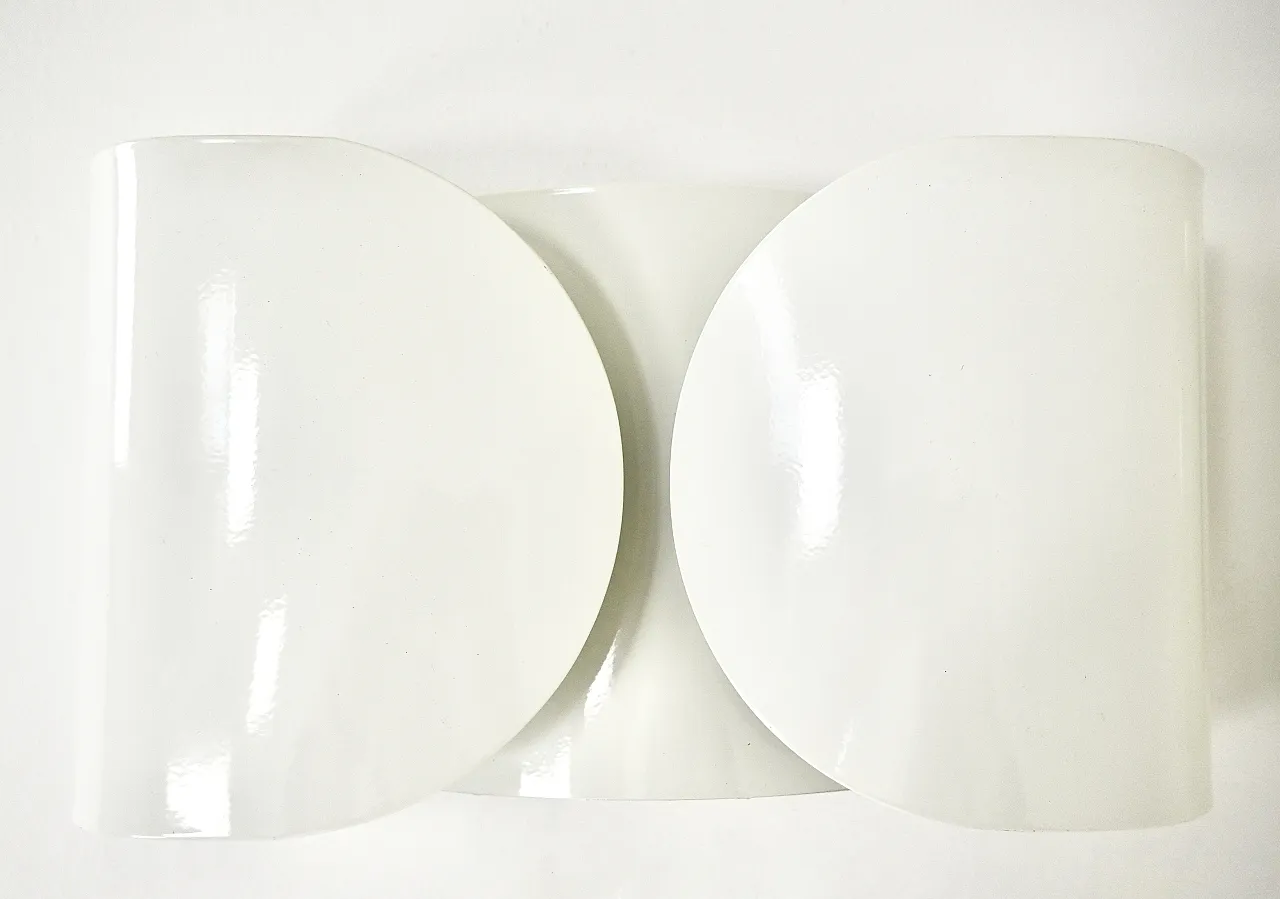 White Foglio Sconces by Tobia & Afra Scarpa for Flos, 1960s, Set of 2 8