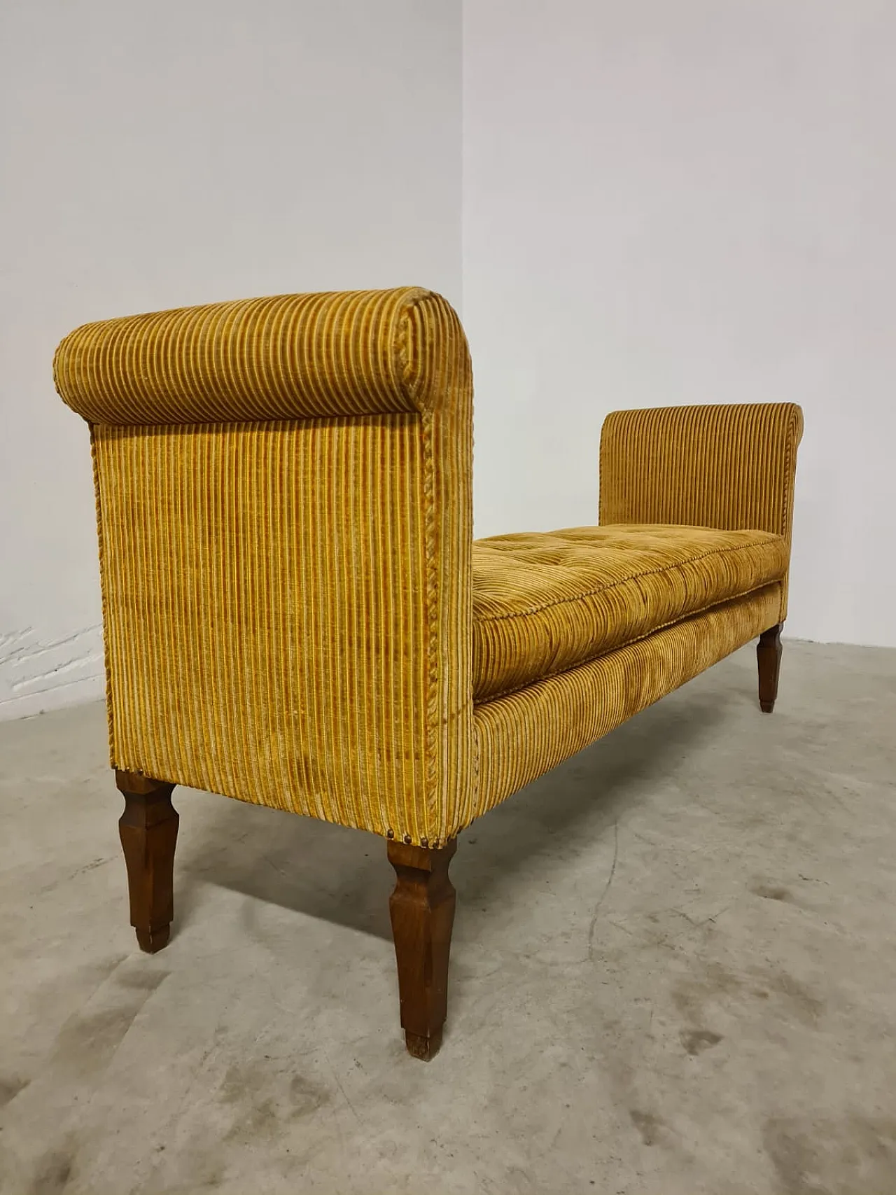 Bench upholstered in Rubelli velvet, end of the 19th century 2