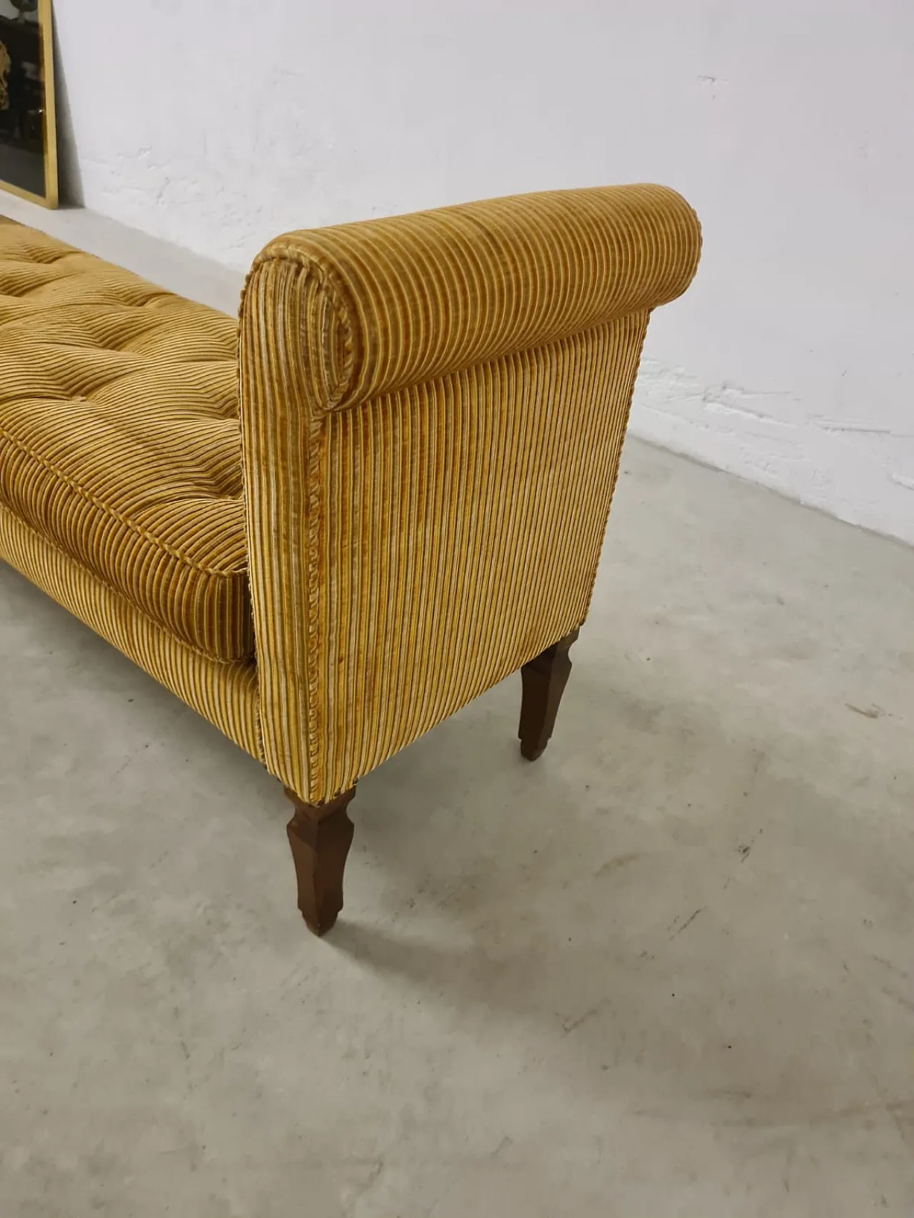 Bench upholstered in Rubelli velvet, end of the 19th century 6