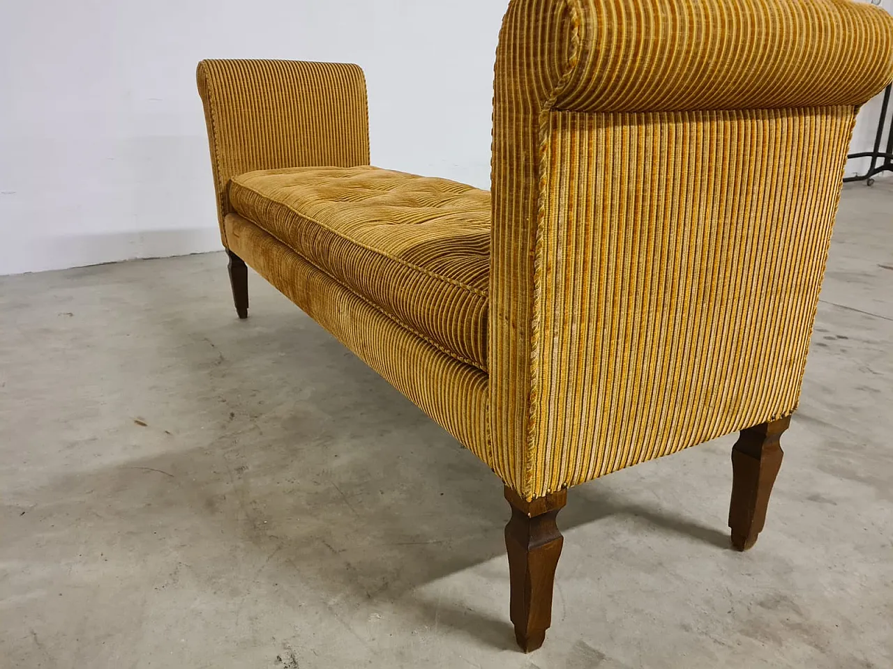 Bench upholstered in Rubelli velvet, end of the 19th century 7