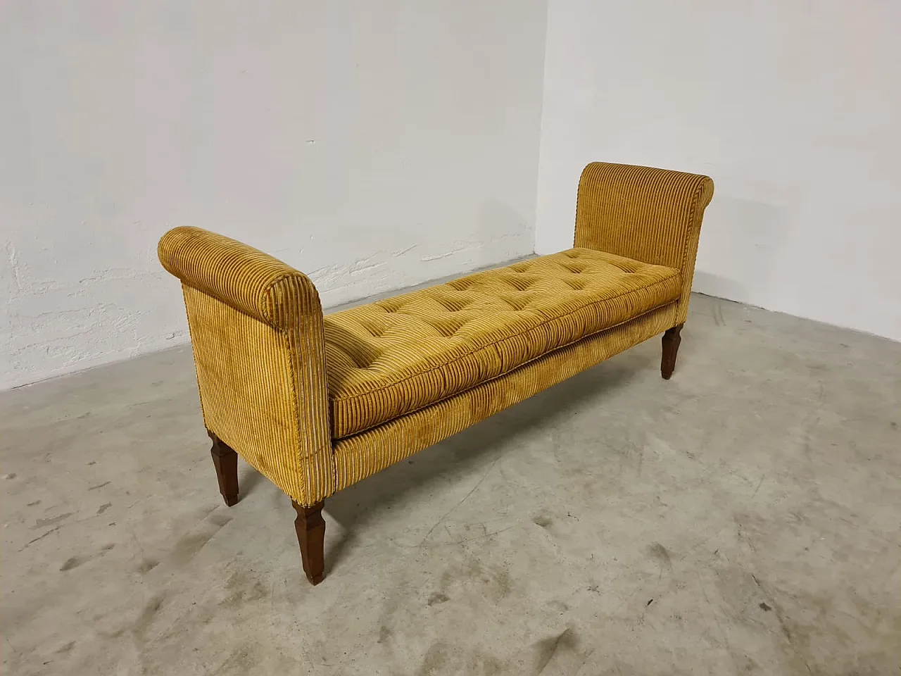 Bench upholstered in Rubelli velvet, end of the 19th century 11