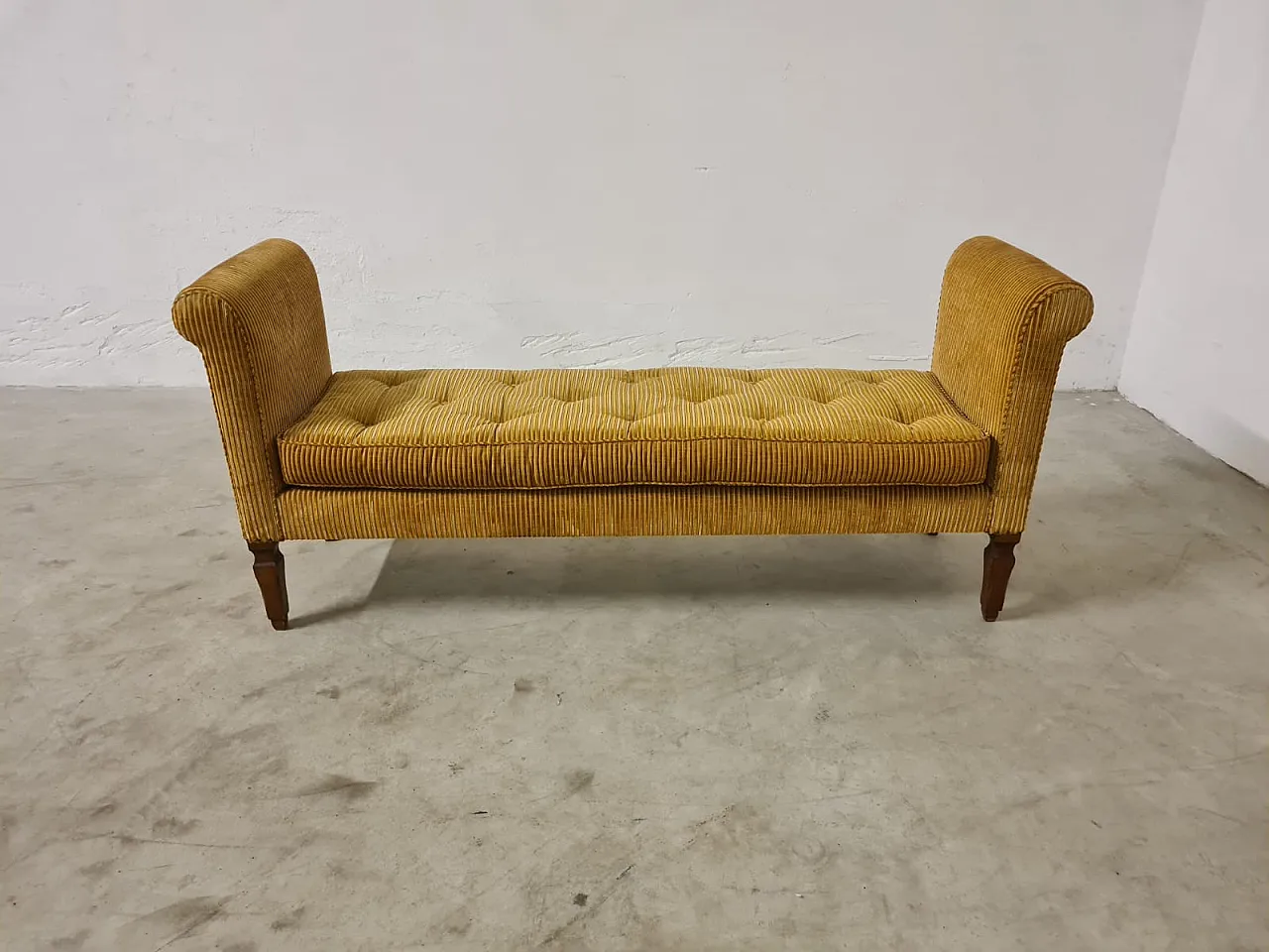 Bench upholstered in Rubelli velvet, end of the 19th century 12