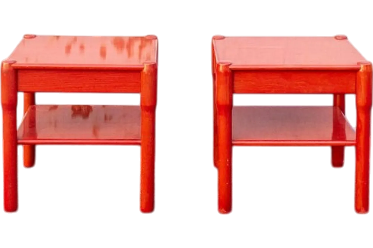 Pair of Carimate bedside tables by Vico Magistretti for Cassina, 1960s 5