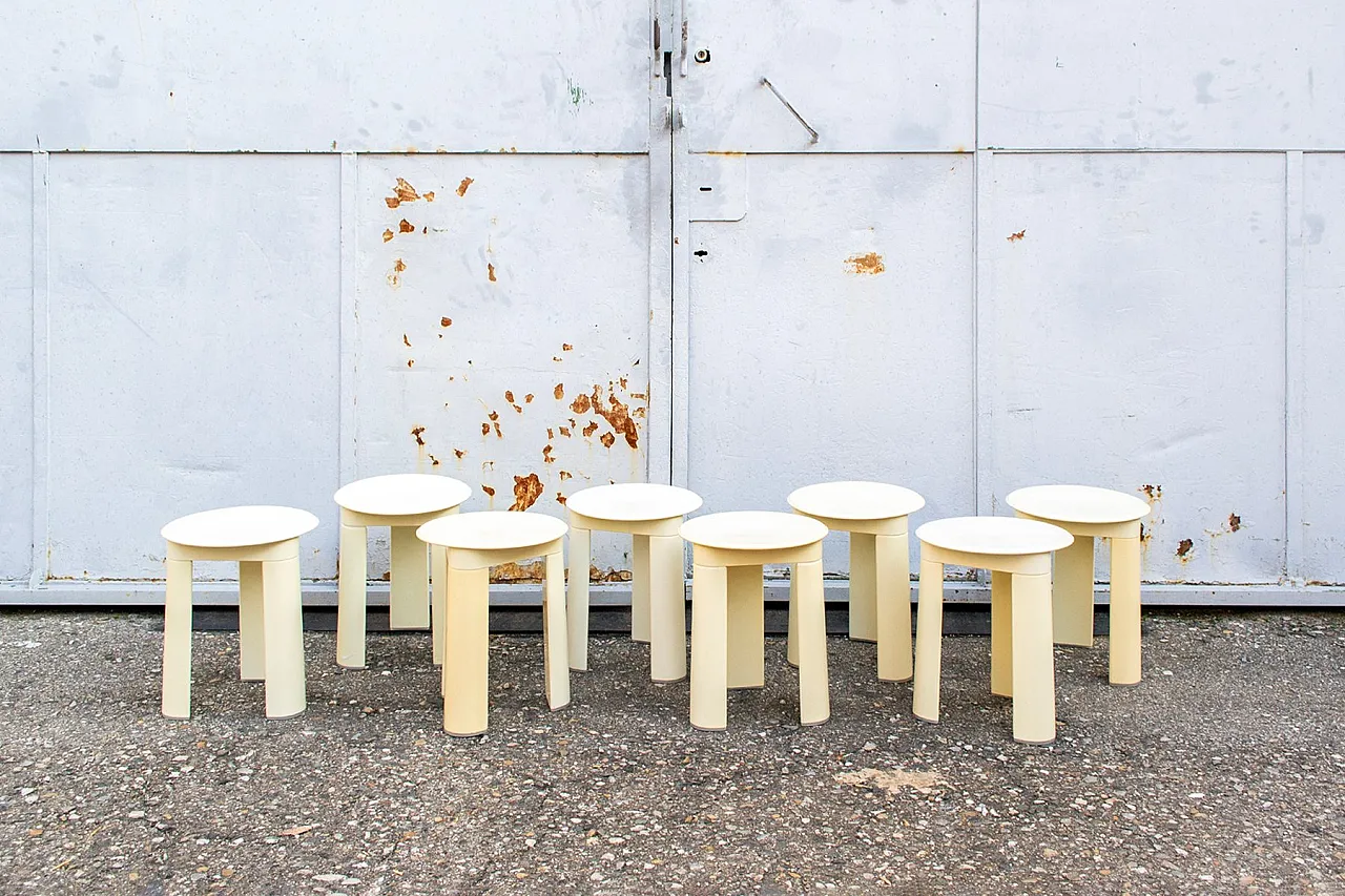 8 Trio stools by Olaf von Bohr for Lineacqualba, 1960s 1