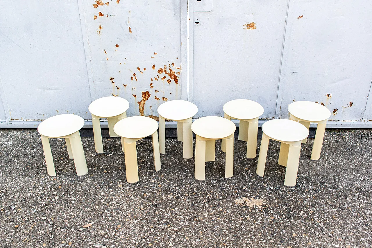 8 Trio stools by Olaf von Bohr for Lineacqualba, 1960s 2