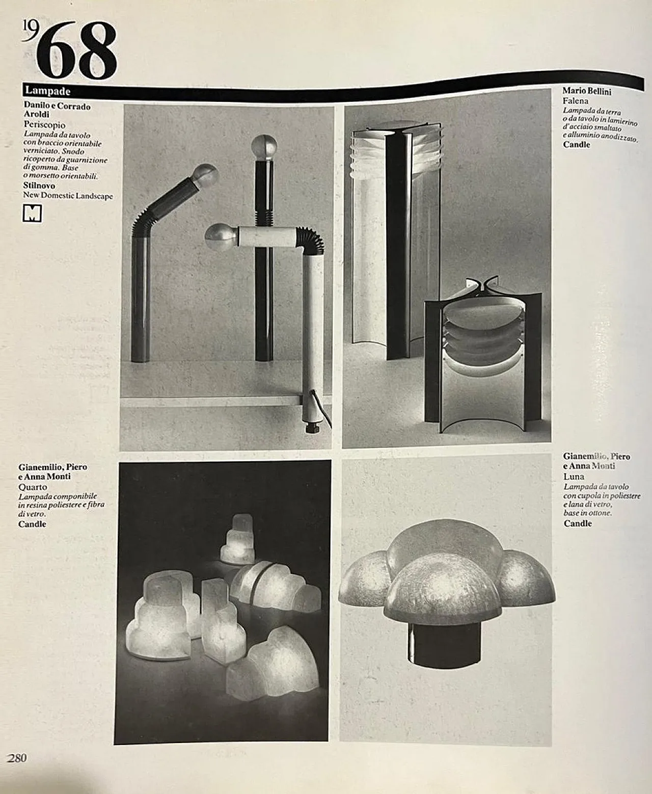 Quarto lamp by Gianemilio Piero and Anna Monti for Candle, 1960s 6